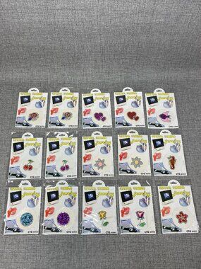 VTG Y2K NOS Crystal Fashion Jewelry Reusable Stickers Tattoo King NEW 15pc Lot B